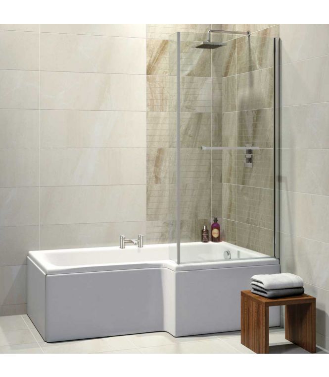 Elite L Shape 1675mm Right Hand Premier Finish Shower Bath